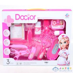   Pink Orvosi Játékszett Ollóval, Kórlappal És Kiegészítőkkel (Magic Toys, MKL538286)