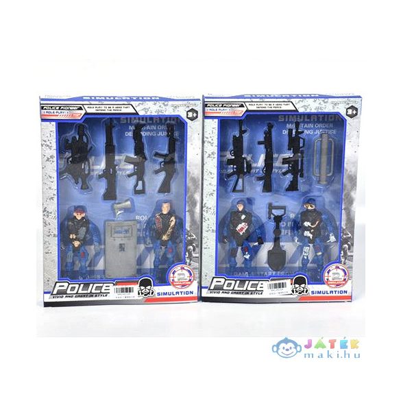 Police Rendőr Páros Játékszett Kiegészítőkkel Kétféle Változatban (Magic Toys, MKL462326)
