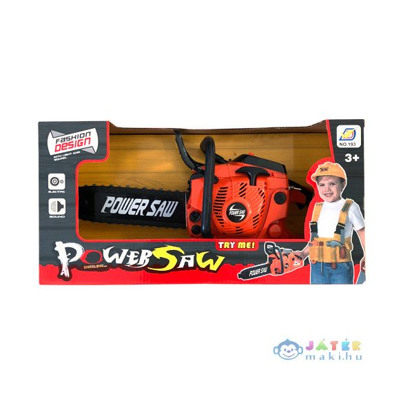 Power Saw Elektronikus Láncfűrész Fénnyel És Hanggal Narancssárga Színben (Magic Toys, MKC532959)