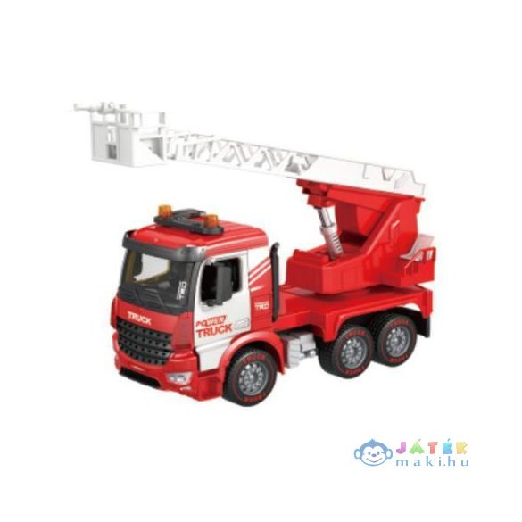 Power Truck Tűzoltó Teherautó Emelőkosárral, Fénnyel És Hanggal 40Cm (Magic Toys, MKK125169)