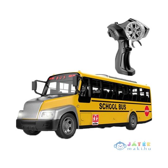 Rc Távirányítós Iskolabusz Fénnyel És Akkumulátorral 40Cm (Magic Toys, MKM732010)