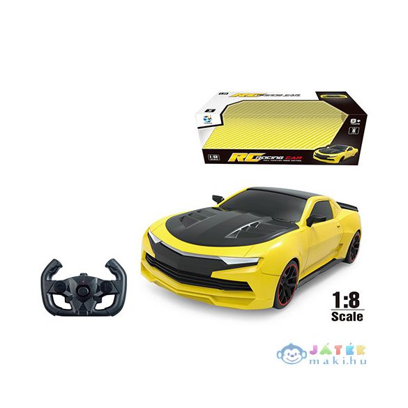 Rc Távirányítós Xxl Chevrolet Camaro Sárga-Fekete Sportautó 1:8-As Méretarányban (Magic Toys, MKL598649)