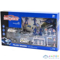   Rendőrségi Készlet Járművekkel, Játékfigurákkal És Kiegészítőkkel 16Db-os Szett (Magic Toys, MKL384116)