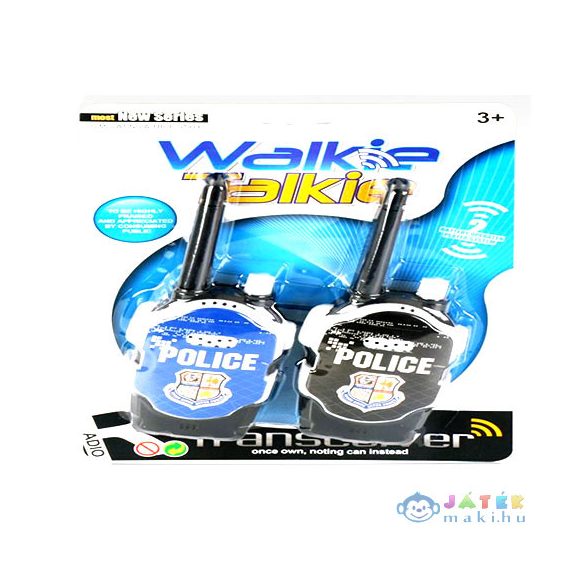 Rendőrségi Walkie-Talkie Szett Kék-Fekete Színben (Magic Toys, MKK475071)