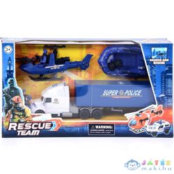   Rescue Team Rendőrségi Játék Szett Gumicsónakkal (Magic Toys, MKK393504)