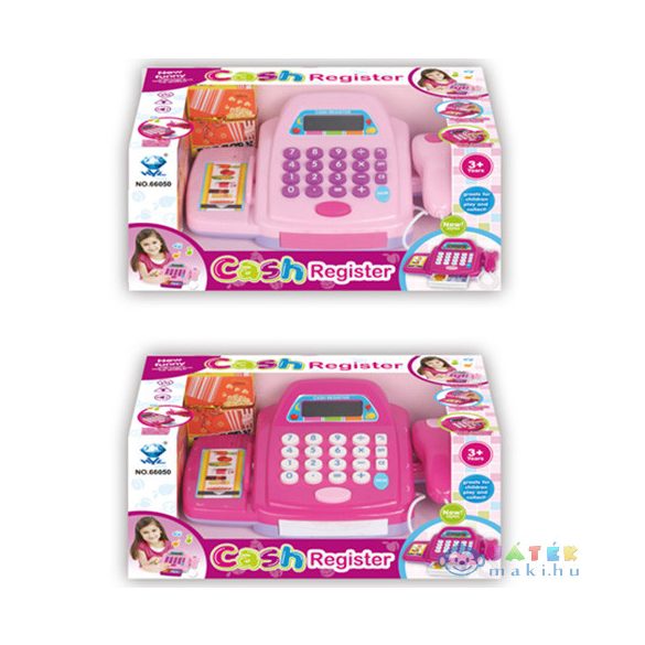 Rózsaszín Elektronikus Pénztárgép Kiegészítőkkel Kétféle Változatban (Magic Toys, MKF411465)