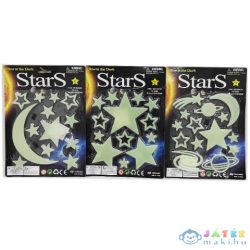   Sötétben Világító Hold És Csillagok Háromféle Változatban 1Db (Magic Toys, MKK277584)