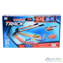   Speed Track 22Db-os Versenypálya Szett Kereszteződéssel És 2Db Hátrahúzható Kisautóval 1/64 (Magic Toys, MKK583377)