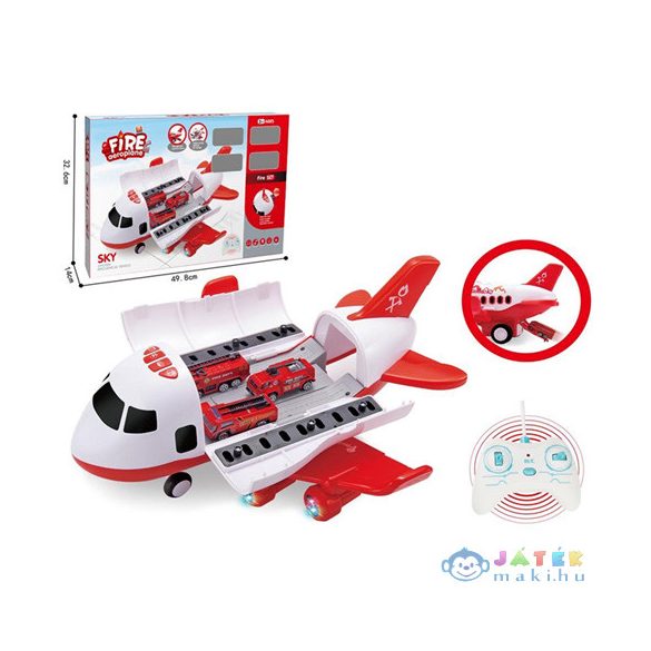 Távirányítós Tűzoltósági Repülőgép Fénnyel És Hanggal 40Cm (Magic Toys, MKL373748)