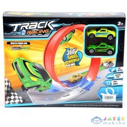   Track Racing Versenypálya, Hurokkal, Kilövővel És Két Kisautóval (Magic Toys, MKK332322)
