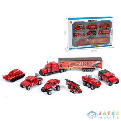   Tűzoltó Jármű Szett Kamionnal 7Db-os Készlet (Magic Toys, MKL539888)