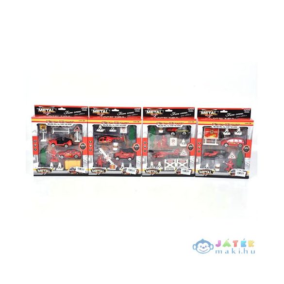 Tűzoltó Játékszett Járművekkel És Kiegészítőkkel Többféle Változatban (Magic Toys, MKL153518)