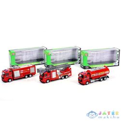   Tűzoltósági Hátrahúzós Teherautók Háromféle Változatban (Magic Toys, MKK407634)