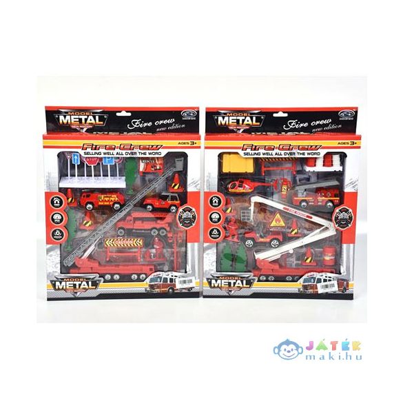 Tűzoltósági Játékszett Járművekkel És Kiegészítőkkel Kétféle Változatban (Magic Toys, MKL153752)
