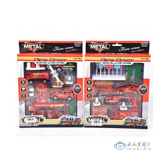 Tűzoltósági Játékszett Kétféle Változatban Járművekkel És Kiegészítőkkel (Magic Toys, MKL153950)