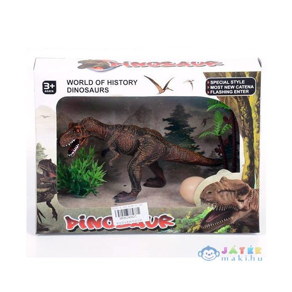 Tyrannosaurus Rex Figura Tojással És Növényekkel (Magic Toys, MKK240621)