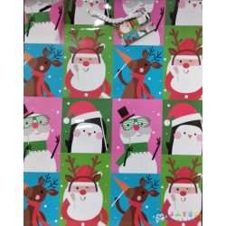 Karácsonyi ajándéktasak 33x26 cm rózsaszín