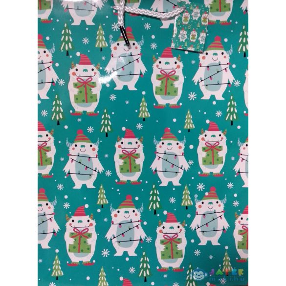 Karácsonyi ajándéktasak 44x33 cm zöld