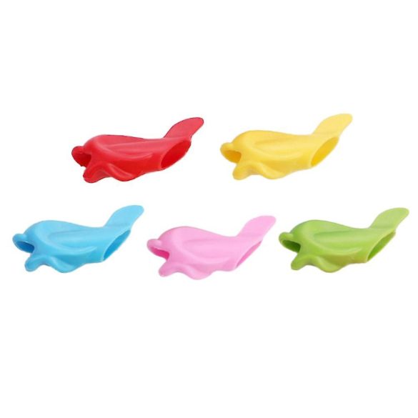 Delfines Színes Szilikon Ceruzafogó 5db-os Szett (Yaqinuo)