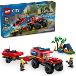   LEGO City - 4x4 Tűzoltóautó mentőcsónakkal (Lego, 60412)