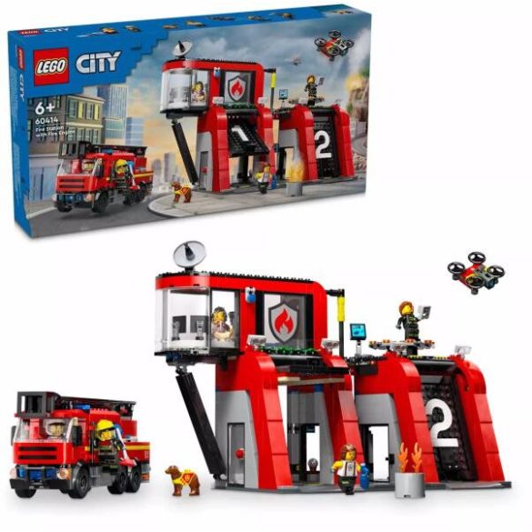 LEGO City - Tűzoltóállomás és tűzoltóautó (Lego, 60414)
