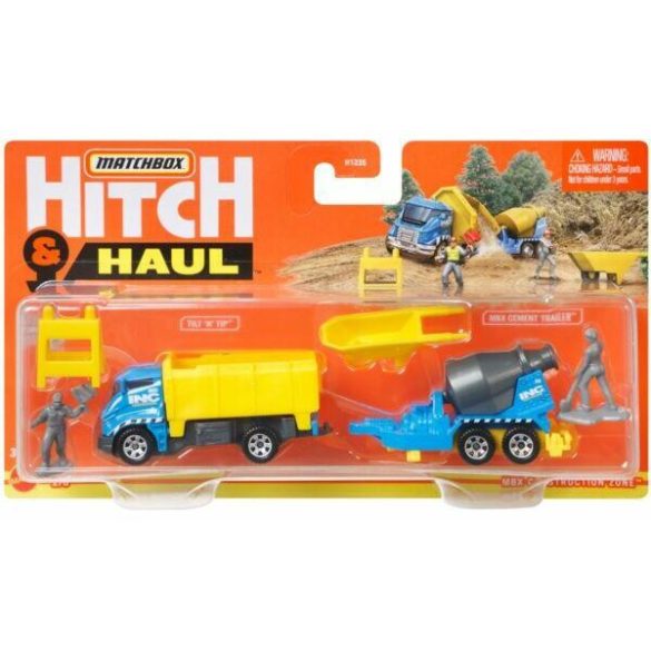 Matchbox: Hitch and Haul - MBX Construction Zone járműszett (Mattel, H1235/GWM58)