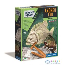   Science &, Play: Piranha fluoreszkáló régészeti készlet - Clementoni (Clementoni, 50189)