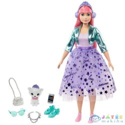   Barbie: Hercegnő Kaland - Rózsaszín Hajú Baba Kiscicával (Mattel, GML75)