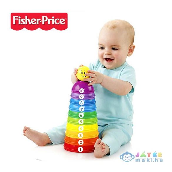 Fisher Price Színes Csészepiramis (Mattel, W4472)