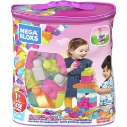   Mega Bloks: 60 Db Lányos Építőkocka Táskában (Mattel, DCH54)