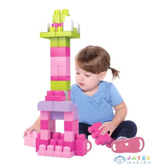 Mega Bloks: 60 Db Lányos Építőkocka Táskában (Mattel, DCH54)