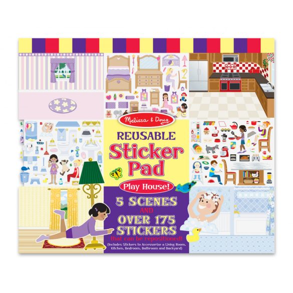 Melissa & Doug Kreatív Játék, Újrahasználható Matrica Készlet, Lakberendezés (Melissa & Doug, 14197)
