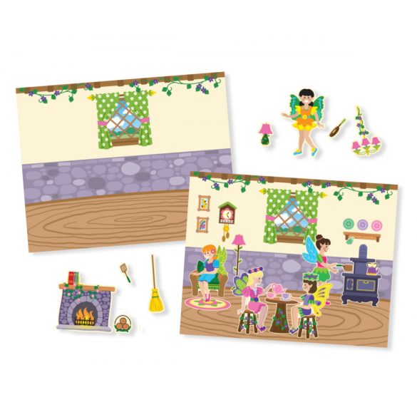 Melissa & Doug Kreatív Játék, Újrahasználható Matrica Készlet, Tündérek (Melissa & Doug, 18603)
