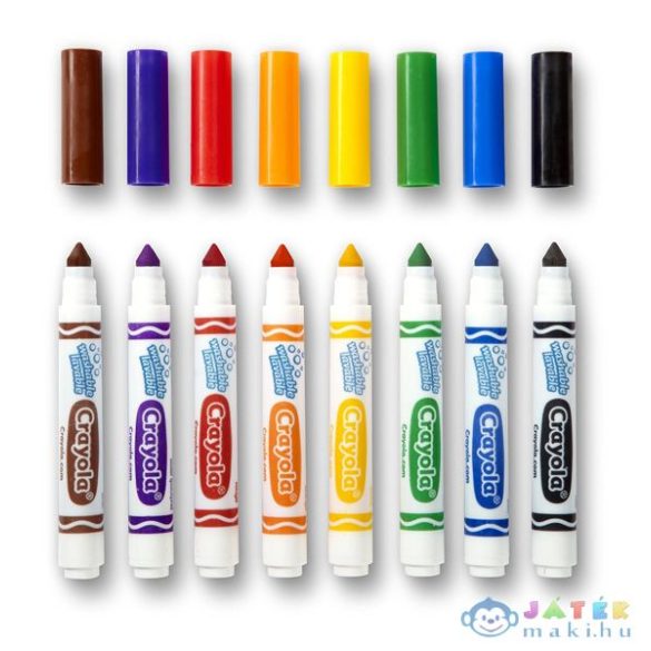 Crayola: 8 Darabos Extra-Lemosható Vastag Filctoll (Crayola, 58-8328)