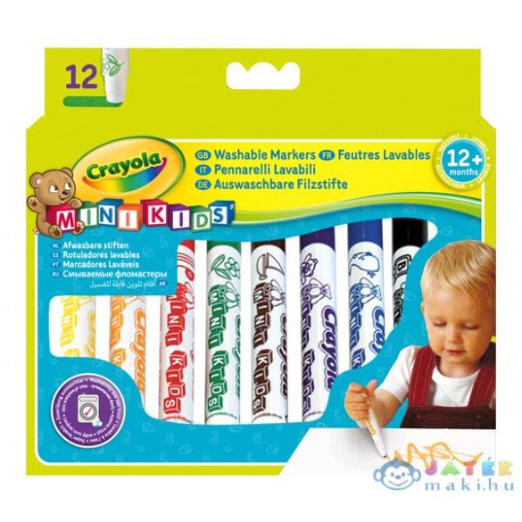 Crayola Mini Kids: 12 Db Tompa Hegyű Filctoll (Crayola, 8325)