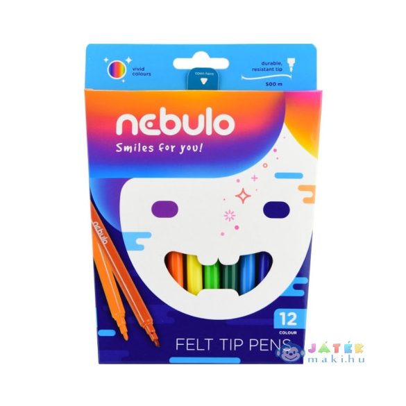 Nebulo: Filctoll Színes 12Db-os Szett (Nebulo, NFT-1-12)