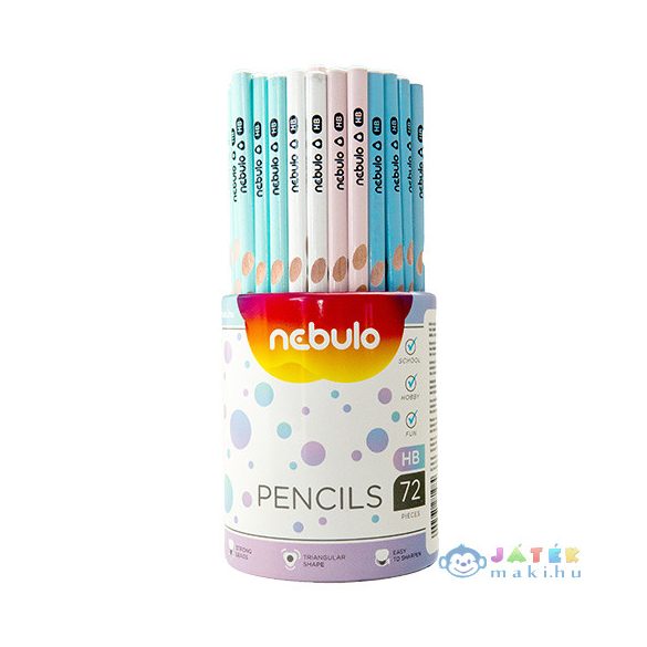 Nebulo: Grafit Ceruza Háromszög Alakú Hb Többféle Változatban 1Db (Nebulo, GC-72-HB-TR)