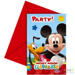   Mickey Club House Meghívó És Boríték 6 Db (Procos, 81513)