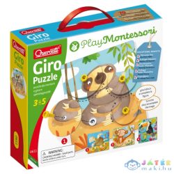  Quercetti: Montessori Giro 4Db-os Állatos Puzzle Szett (Quercetti, 10611)