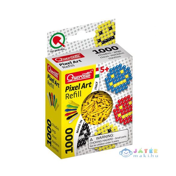 Quercetti: Pixel Art Sárga Színű 4Mm-Es Pötyi Utántöltő 1000Db-os (Quercetti, 2476)
