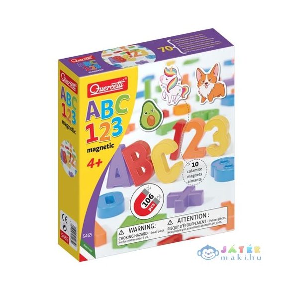Quercetti: Abc + 123 Mágneses Szett 106Db-os (Quercetti, 5465)