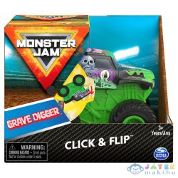   Monster Jam - Click & Flip: Grave Digger Hátrahúzhatós Kisautó (Spin, 6044990)