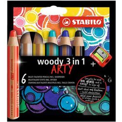   Stabilo Woody 3In1 Arty Színes Ceruza Szett 6Db-os (Stabilo, 8806-1-20)