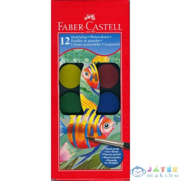 Faber-Castell Vízfesték Készlet Ecsettel - 12 Db-os (Stock, 125012)