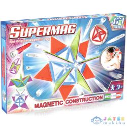   Supermag: 67Db-os Pasztell Színű Mágneses Építőjáték Szett Panelekkel (Supermag, 156)