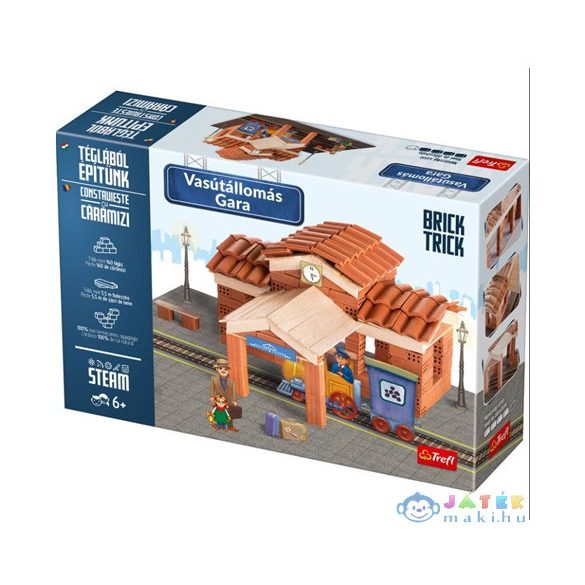 Brick Trick Téglából Építünk: Vasútállomás Építőjáték - Trefl (Trefl, 60970)