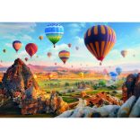 Trefl: Színes Hőlégballonok Puzzle - 1500 Darabos + Ragasztó (Trefl, 26177)