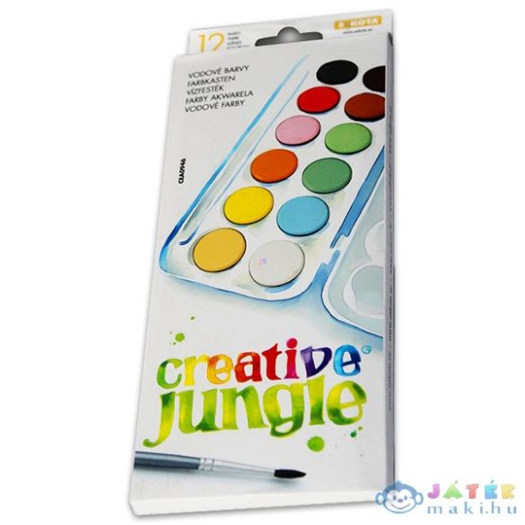 Creative Jungle 12 Színű Vízfesték Kifestővel (Ügyv-Szerv, CEA0946)