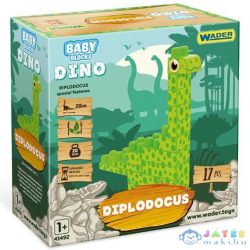   Baby Bloks: Diplodocus Építőjáték Szett 17Db-os - Wader (Wader, 41493)