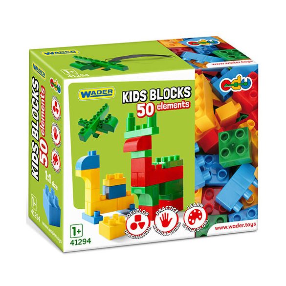 Kids Bloks Építőelemek 50Db-os Szett - Wader (Wader, 41294)